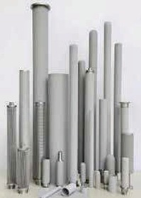 Sintered metal powder filter elements